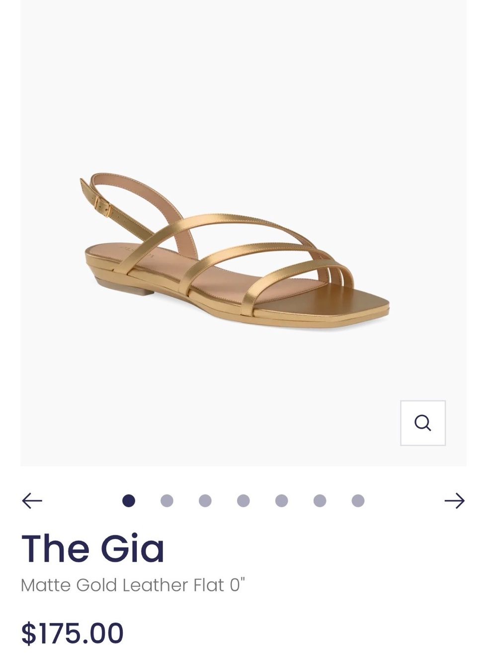 Pashion Footwear The Gia (matte gold) FLAT (no heel) 8.5